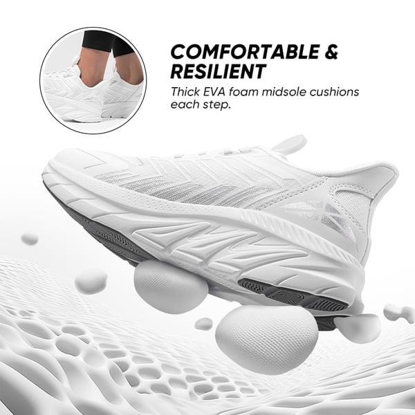 [ALLSWIFIT 2.0] Women's Comfortable Walking Sneakers - WHITE - 1